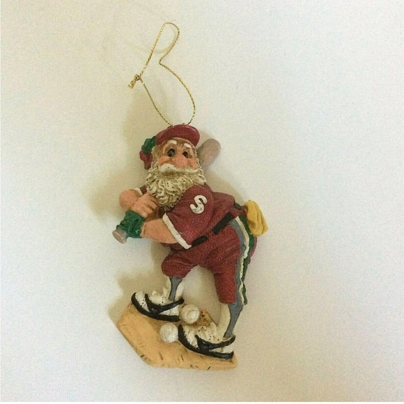 Baseball Santa Claus Christmas Ornament by Band Creations  4" - Picture 1 of 2